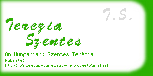 terezia szentes business card